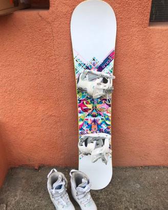 tavola e scarponi da snowboard donna