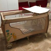 lettino da campeggio con fasciatoio