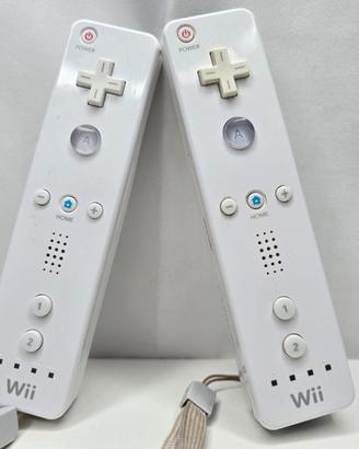 Coppia Telecomandi Wii Original Nintendo Bianchi