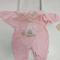 Tutina Pigiama Neonata rosa Nuovo con cartellino