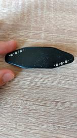 Fermaglio per capelli nero con strass