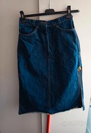 gonna longuette jeans 