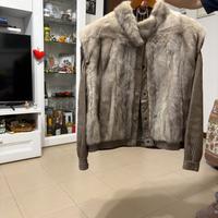 Giacca pelle e visone