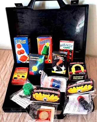 Valigia con 11 giochi di prestigio magia sigillati