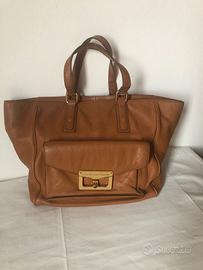 Borsa in pelle Marc by Marc Jacobs marrone chiaro