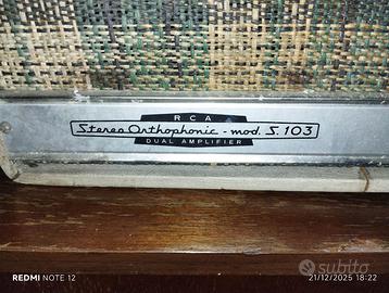 Giradischi RCA ORTHOPHONIC s103