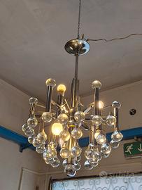 Lampadario vintage Gaetano Sciolari anni '70