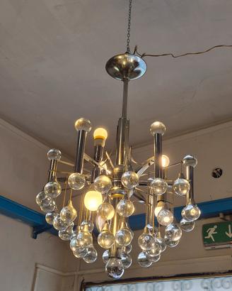 Lampadario vintage Gaetano Sciolari anni '70