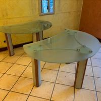 Tavolo cucina,soggiorno,negozio cristallo metallo