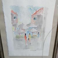 acquarello su carta dipinto a mano