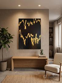 Quadro Materico "Genesis Gold" – 50x70 cm