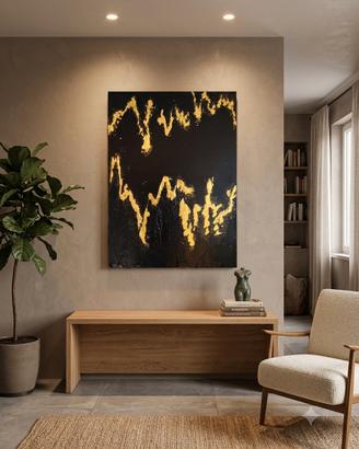 Quadro Materico "Genesis Gold" – 50x70 cm