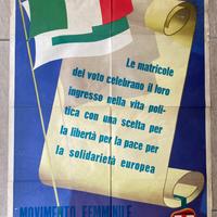 Manifesto movimento femminile d.c. 1958