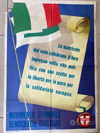 Manifesto movimento femminile d.c. 1958