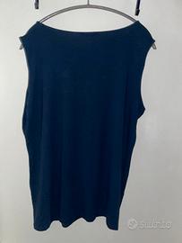 T-shirt donna M - persona - senza maniche blu navy