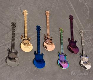 7 cucchiaini dessert chitarra elettrica multicolor