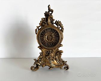 Orologio da tavolo vintage barocco dorato