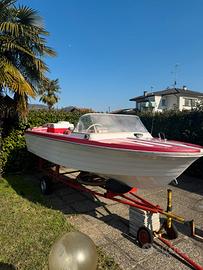 Barca d'epoca 5 metri con motore entrobordo