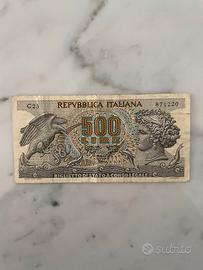 500 lire di carta anno 1966