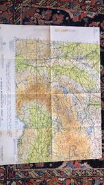Carta geografica NATO 1957 militare no ww2