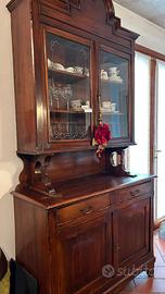 Credenza Antica in Legno Massello Scuro