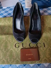 décolleté donna Gucci in camoscio tg 36,5