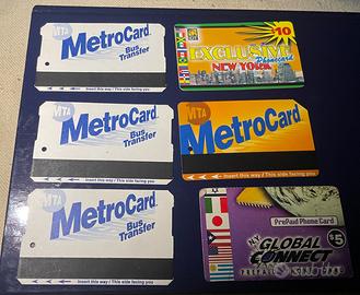 Lotto MetroCard MTA New York 1999 Originali Rare!!