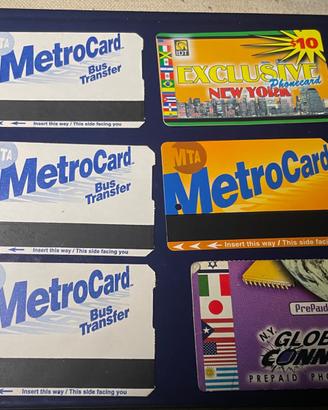 Lotto MetroCard MTA New York 1999 Originali Rare!!