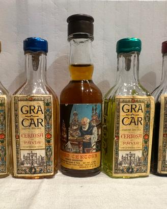 Lotto Mignonette liquore Gra Car -Certosa Pavia