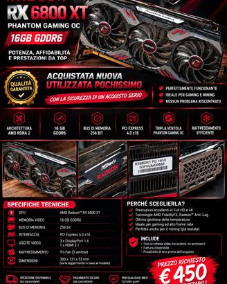 ASRock RX 6800 XT Phantom Gaming OC 16GB