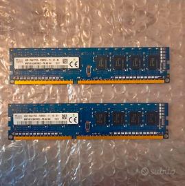 2x4gb ram ddr3 udimm pc3-12800u 8gb tot sk hynix