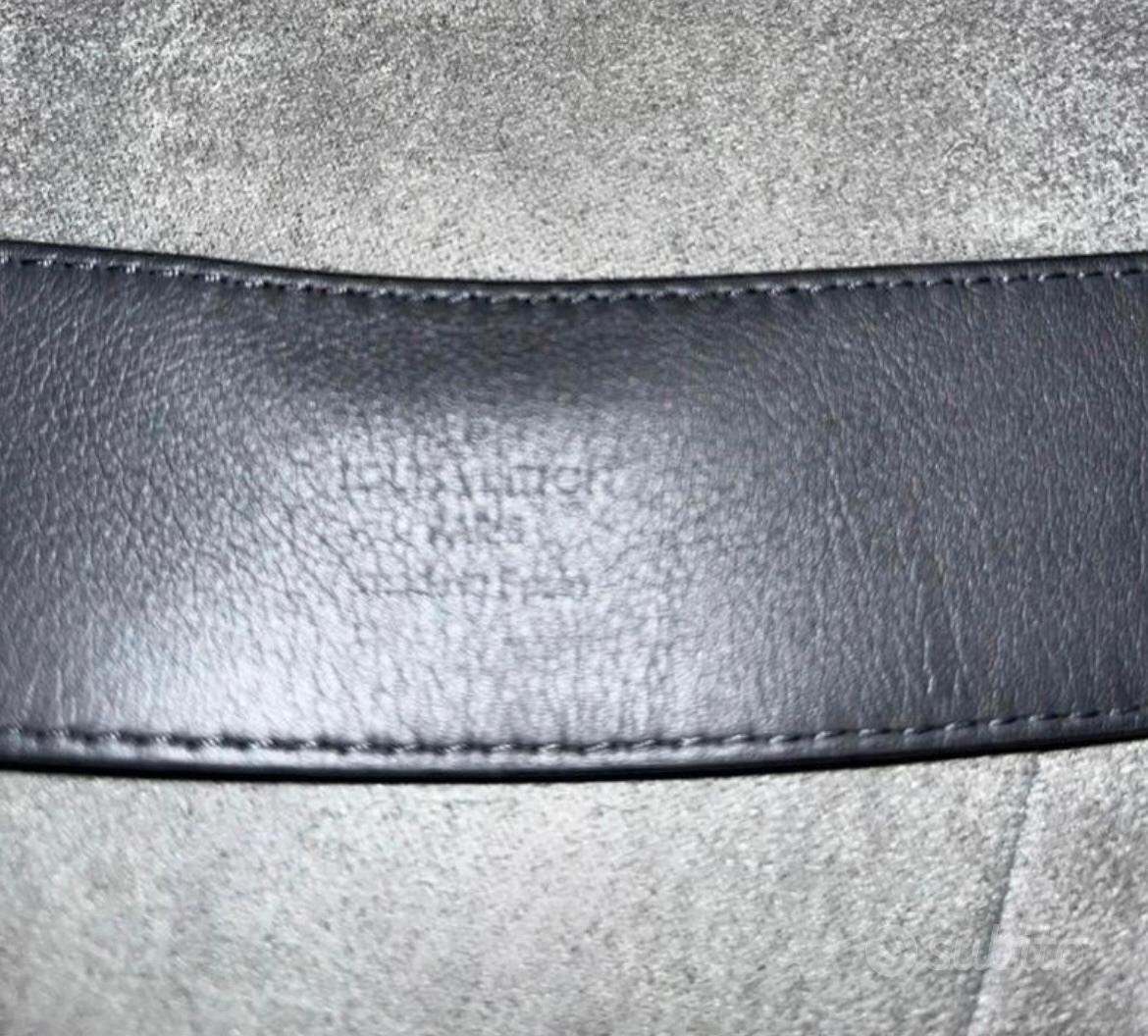 Cintura Louis Vuitton Monogram Eclipse Initiales nera Nero Tela