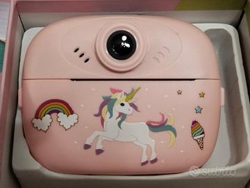 Fotocamera con stampa istantanea unicorno Rosa