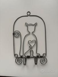 Appendiabiti da parete in metallo