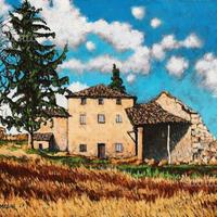 "La Gualesa" dipinto di Lorenzo Mesini