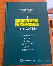 Le operazioni straordinatie delle società