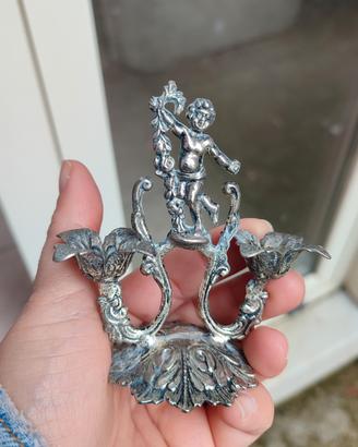 Candelabro con angeli argento 