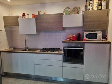  cucina moderna rovere bianco e tortora