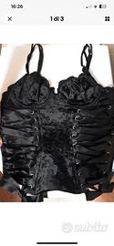 Top bustier nero tg s