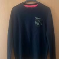 Pullover girocollo uomo Clockhouse blu taschino M