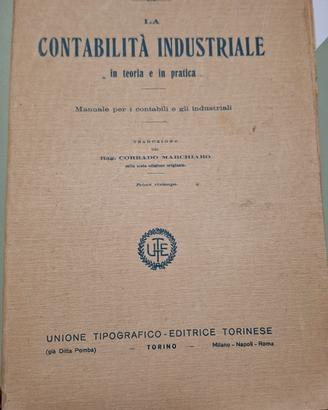 libro antico - contabilità industriale 1920