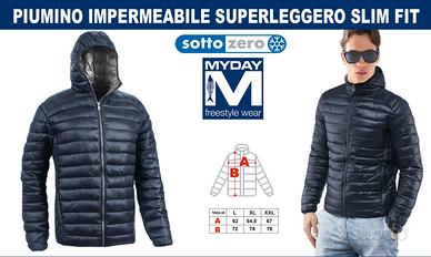 PIUMINO BLU NAVY SLIM FIT IMPERMEABILE