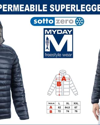 PIUMINO BLU NAVY SLIM FIT IMPERMEABILE