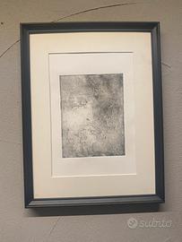 Incisione calcografica acquaforte cera molle