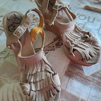 sandali zeppe in pelle Replay