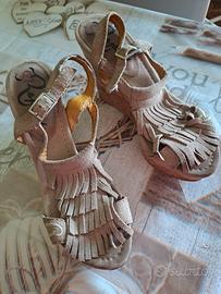 sandali zeppe in pelle Replay