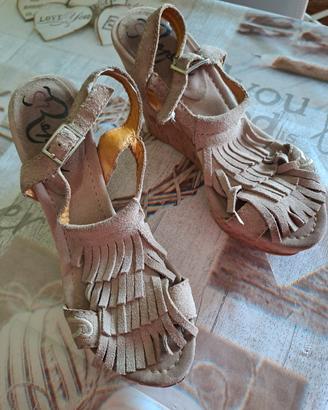 sandali zeppe in pelle Replay