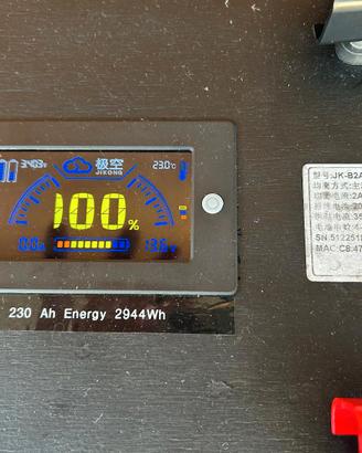 Batteria LiFePo4 230 Ah - celle EVE A+ certificate