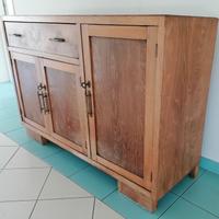 Mobile Credenza Vintage. Legno Tamburato. Anni 50.