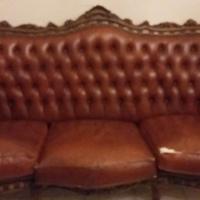 2 poltrone più divano a tre posti stile antico 900